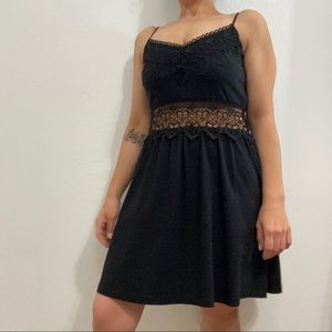 denim and pearl dress Dark Snap (Infant-Adult) Cup:B-Thick Flattering at the waist gothic glamour Courrèges cut-out Sleeveless Dress